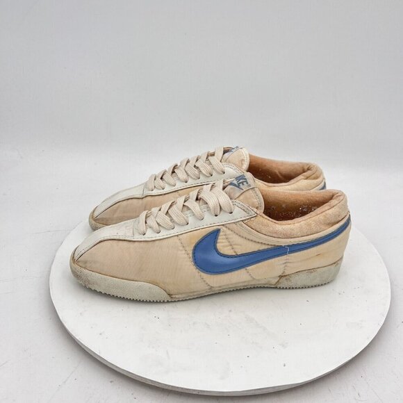 Vintage Nike Training Women's Size 5 Blue White Nylon Sneakers Made in Korea - Picture 1 of 12